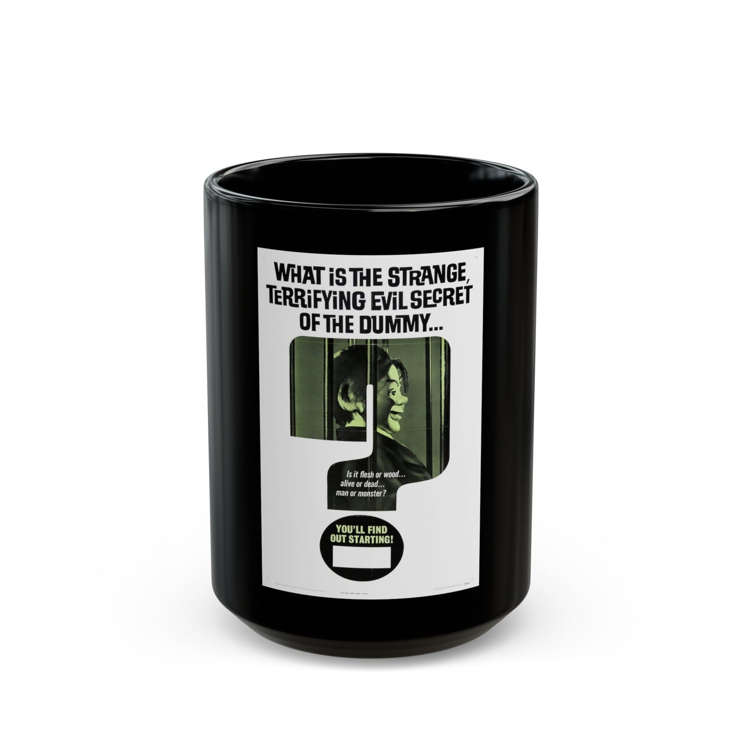 DEVIL DOLL (TEASER) 1964 Movie Poster - Black Coffee Mug-15oz-The Sticker Space