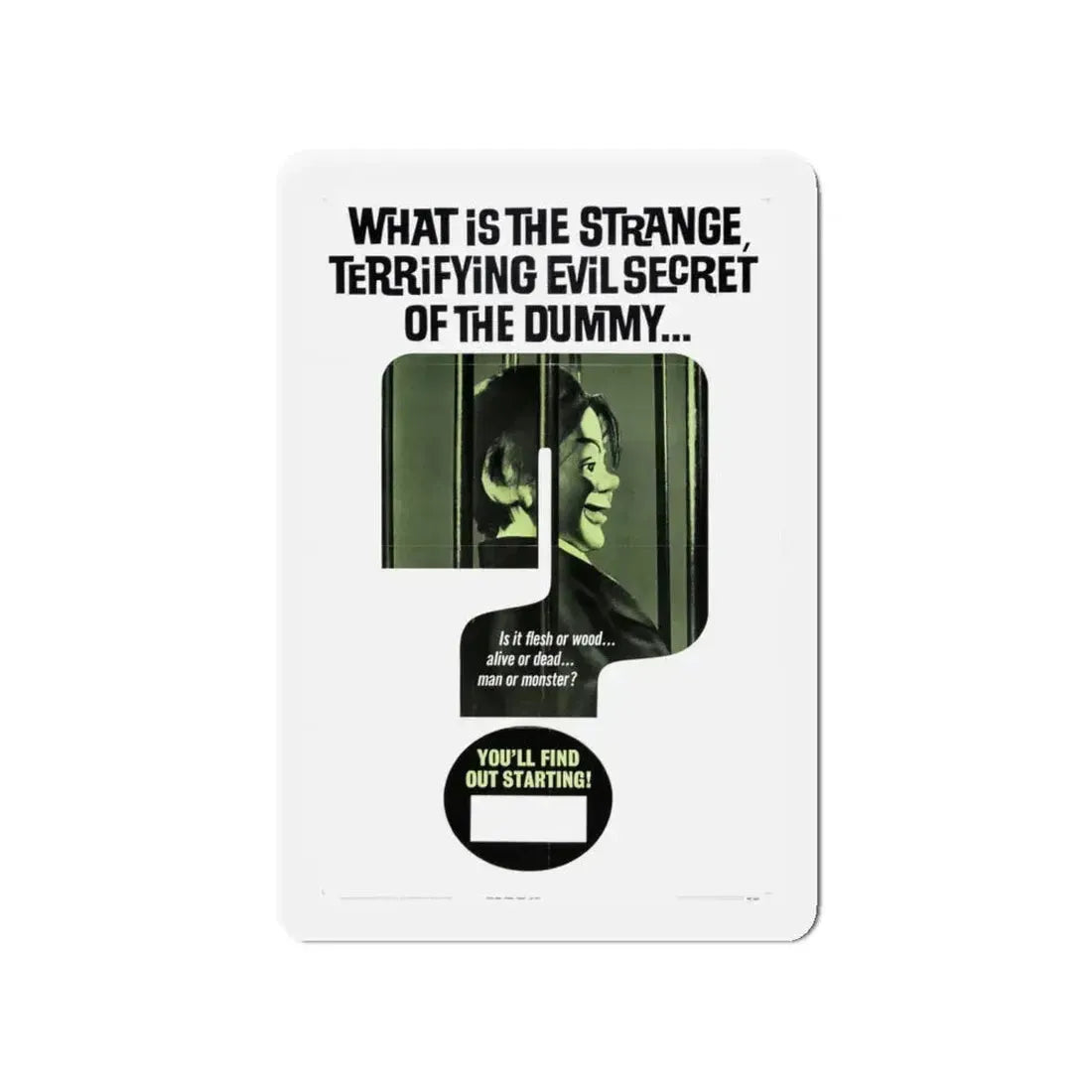 DEVIL DOLL (TEASER) 1964 Movie Poster - Refrigerator Magnet 4 Inch - The Sticker Space