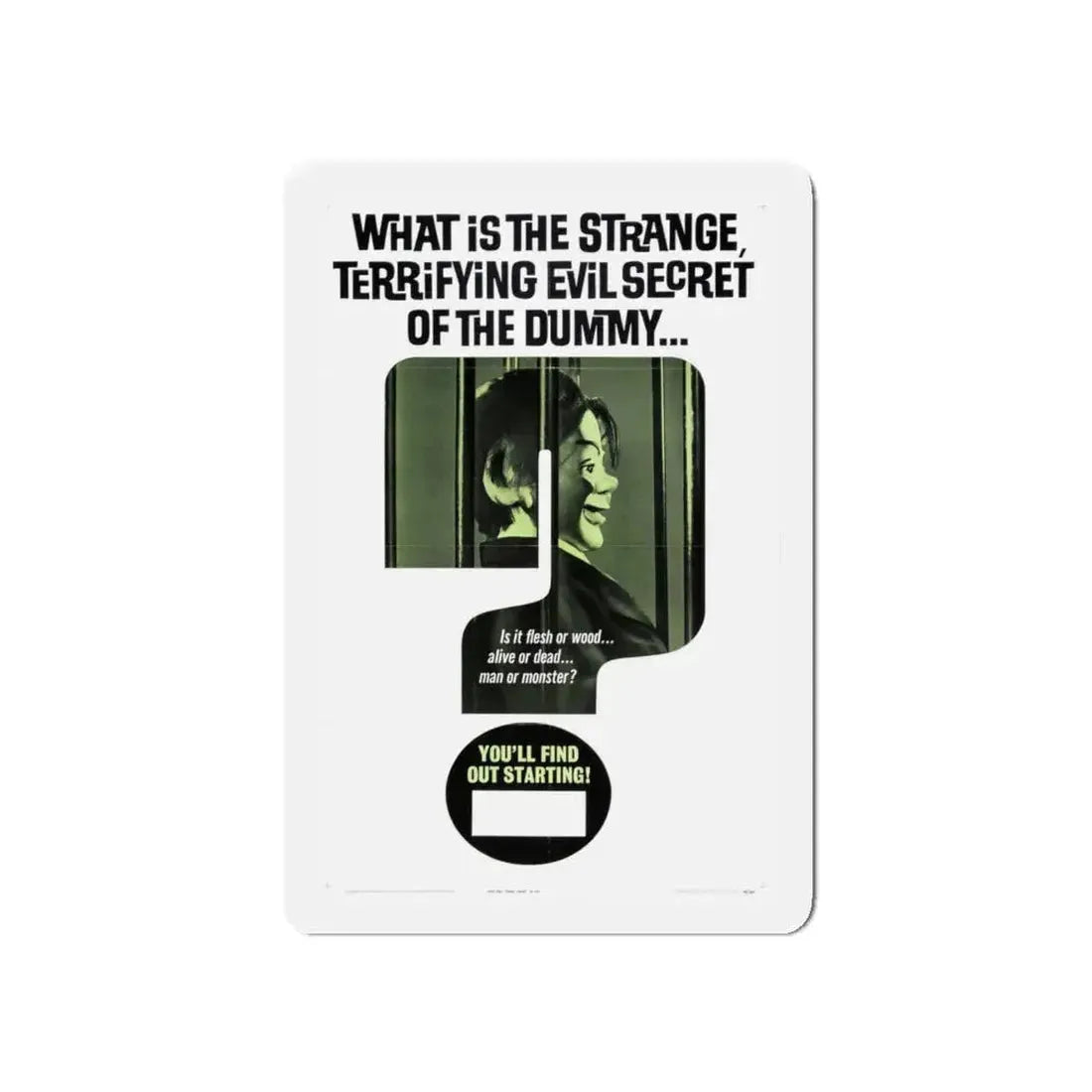 DEVIL DOLL (TEASER) 1964 Movie Poster - Refrigerator Magnet 5 Inch - The Sticker Space