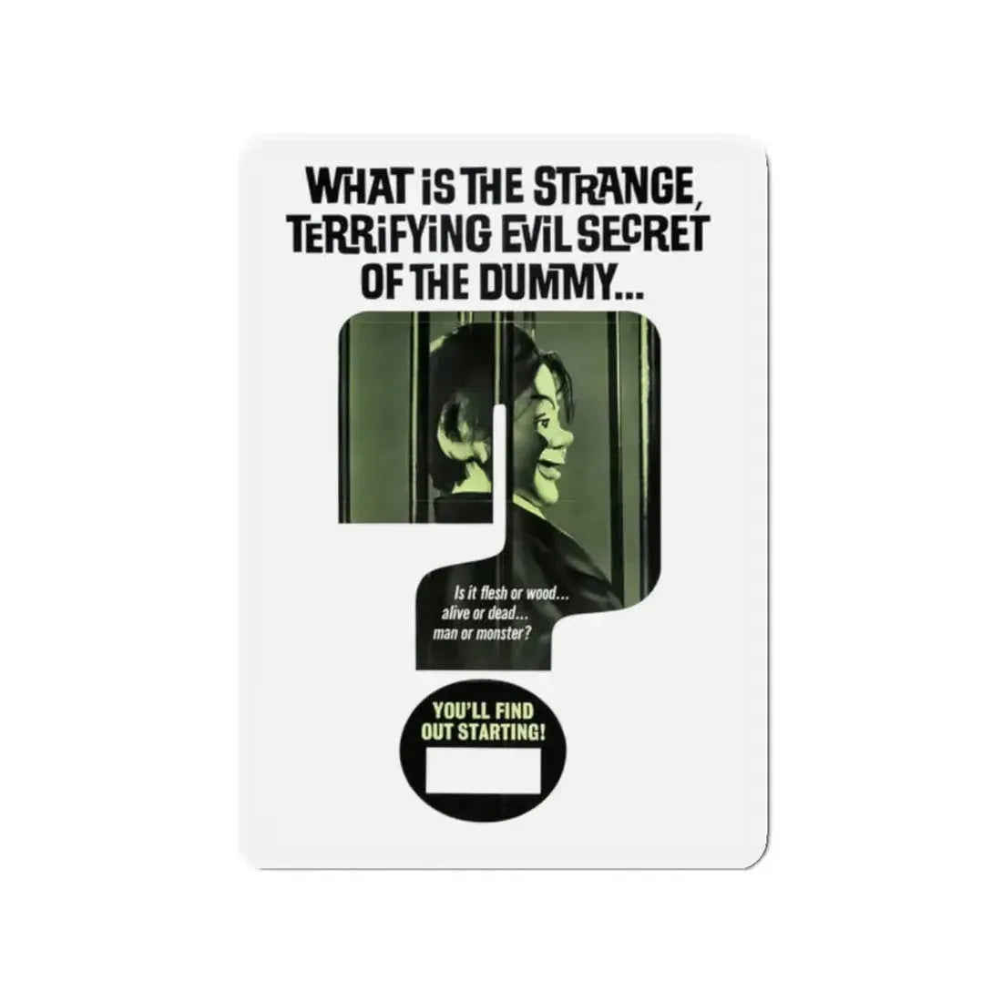 DEVIL DOLL (TEASER) 1964 Movie Poster - Refrigerator Magnet - The Sticker Space