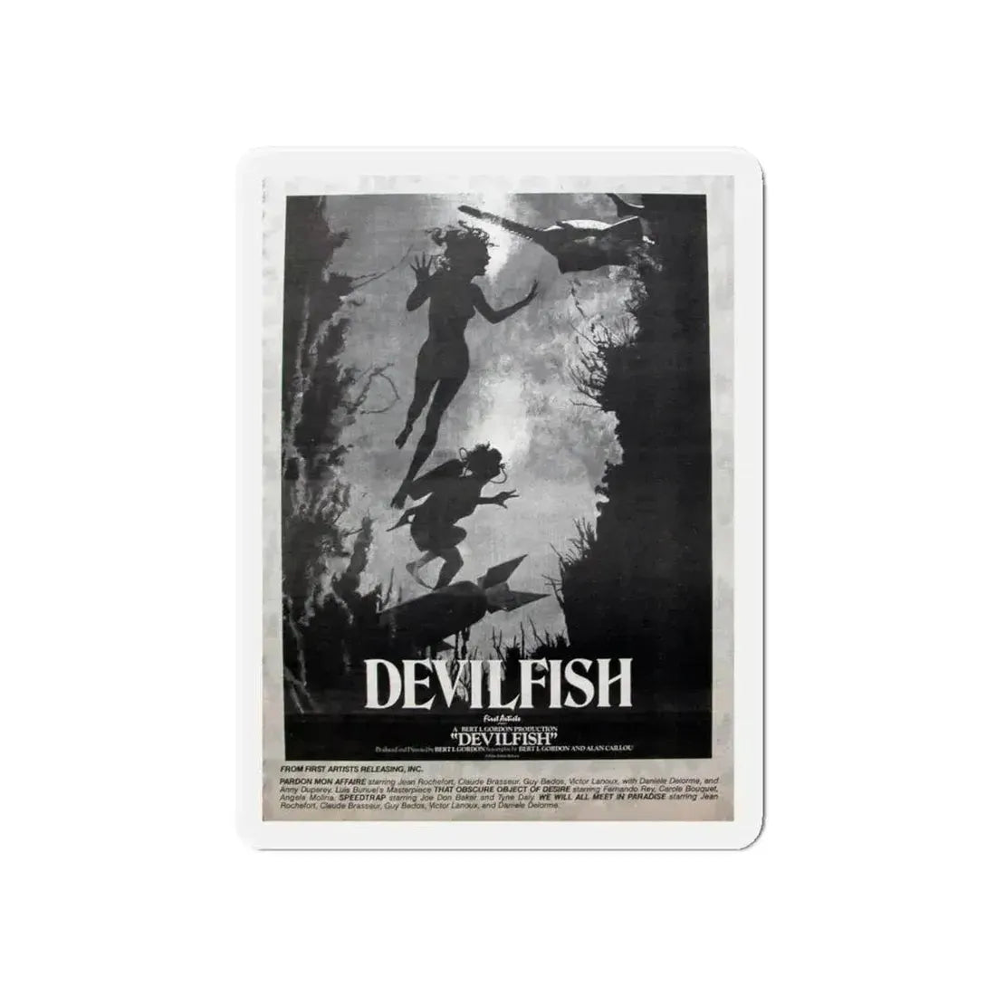 DEVIL FISH (NEVER PRODUCED) 1984 Movie Poster - Refrigerator Magnet - The Sticker Space