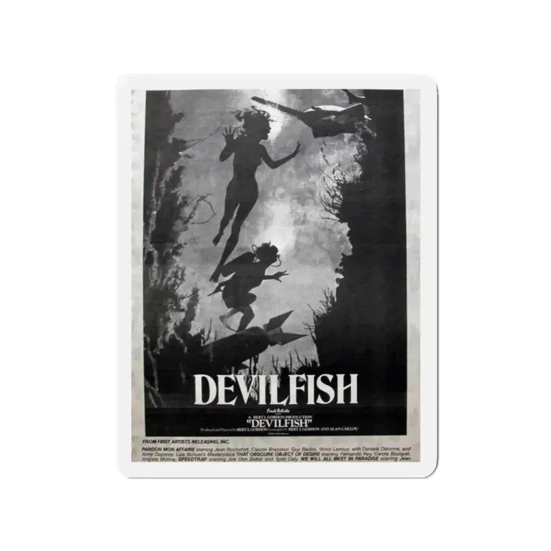DEVIL FISH (NEVER PRODUCED) 1984 Movie Poster - Refrigerator Magnet - The Sticker Space