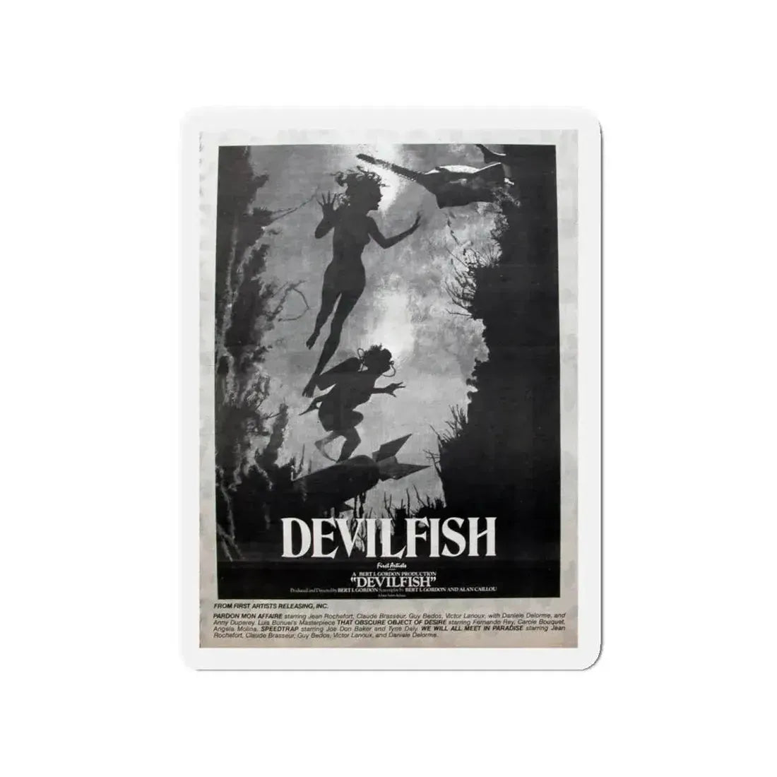 DEVIL FISH (NEVER PRODUCED) 1984 Movie Poster - Refrigerator Magnet - The Sticker Space