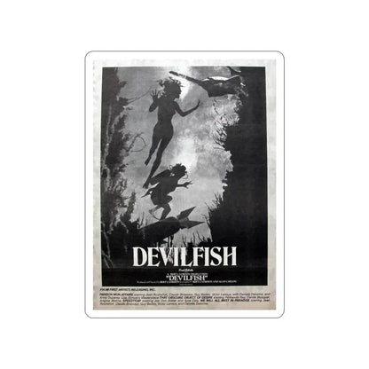 DEVIL FISH (NEVER PRODUCED) 1984 Movie Poster STICKER Vinyl Die-Cut Decal 4 Inch - The Sticker Space