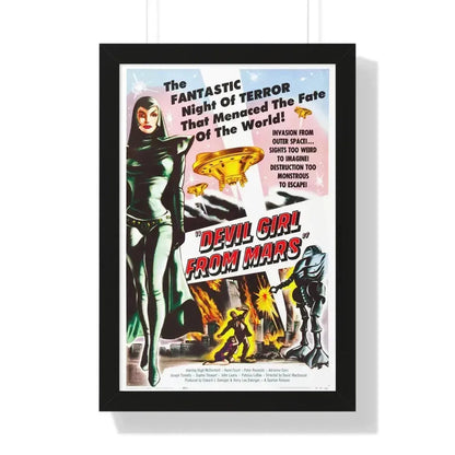 DEVIL GIRL FROM MARS 1954 - Framed Movie Poster 16″ x 24″ Black - The Sticker Space