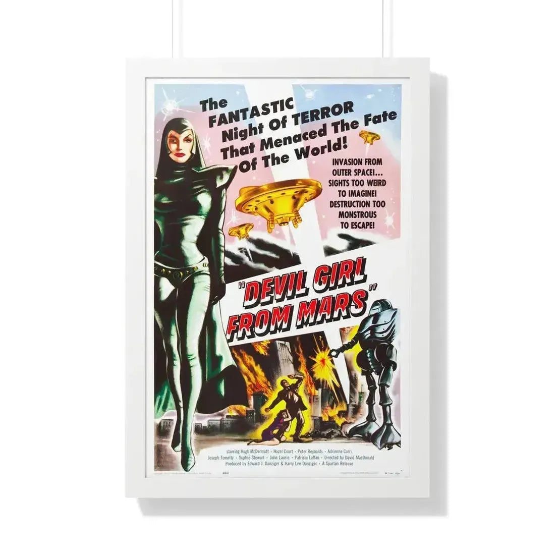 DEVIL GIRL FROM MARS 1954 - Framed Movie Poster 20" x 30" White - The Sticker Space