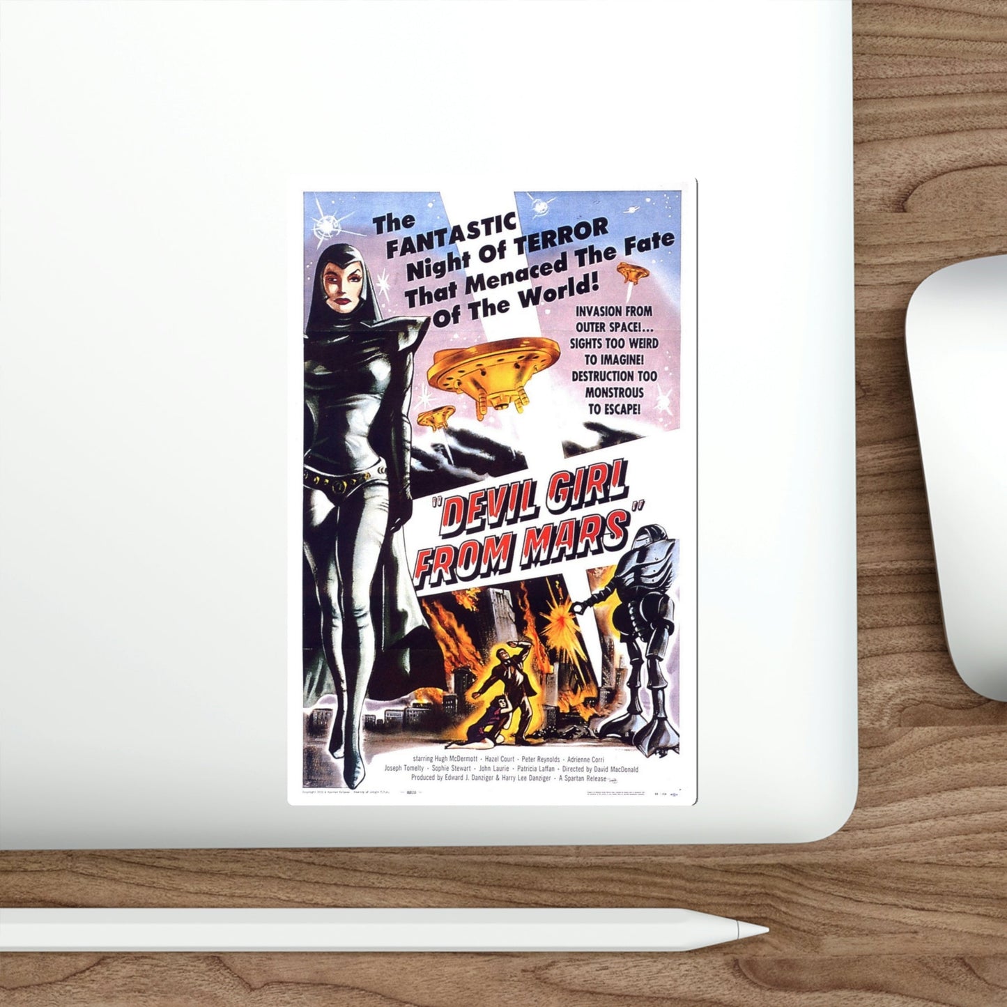 Devil Girl from Mars 1955 Movie Poster STICKER Vinyl Die-Cut Decal-The Sticker Space