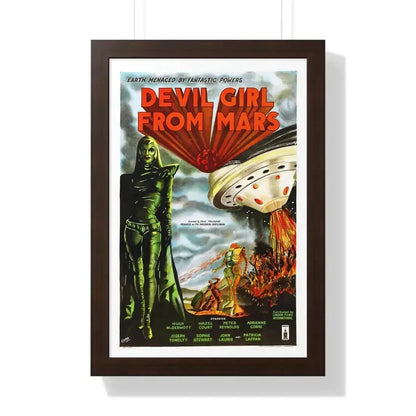 DEVIL GIRL FROM MARS (2) 1954 - Framed Movie Poster 16″ x 24″ Walnut - The Sticker Space