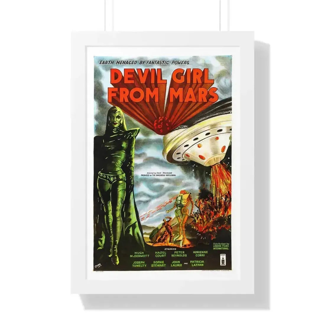 DEVIL GIRL FROM MARS (2) 1954 - Framed Movie Poster 16″ x 24″ White - The Sticker Space