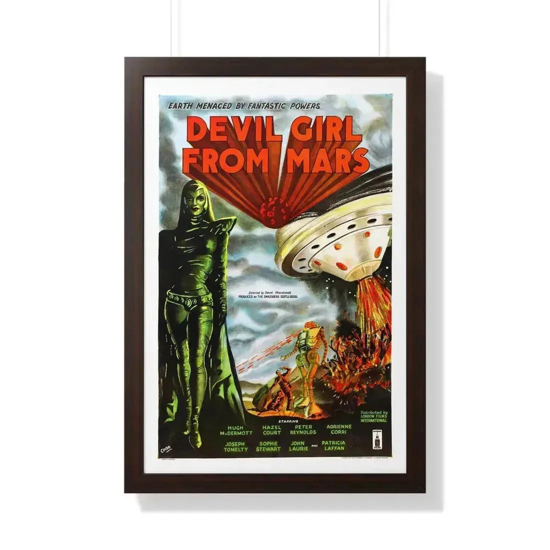 DEVIL GIRL FROM MARS (2) 1954 - Framed Movie Poster 20" x 30" Walnut - The Sticker Space