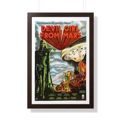 DEVIL GIRL FROM MARS (2) 1954 - Framed Movie Poster 20" x 30" Walnut - The Sticker Space