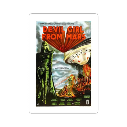 DEVIL GIRL FROM MARS (2) 1954 Movie Poster - STICKER Vinyl Kiss-Cut Decal 4 Inch White - The Sticker Space