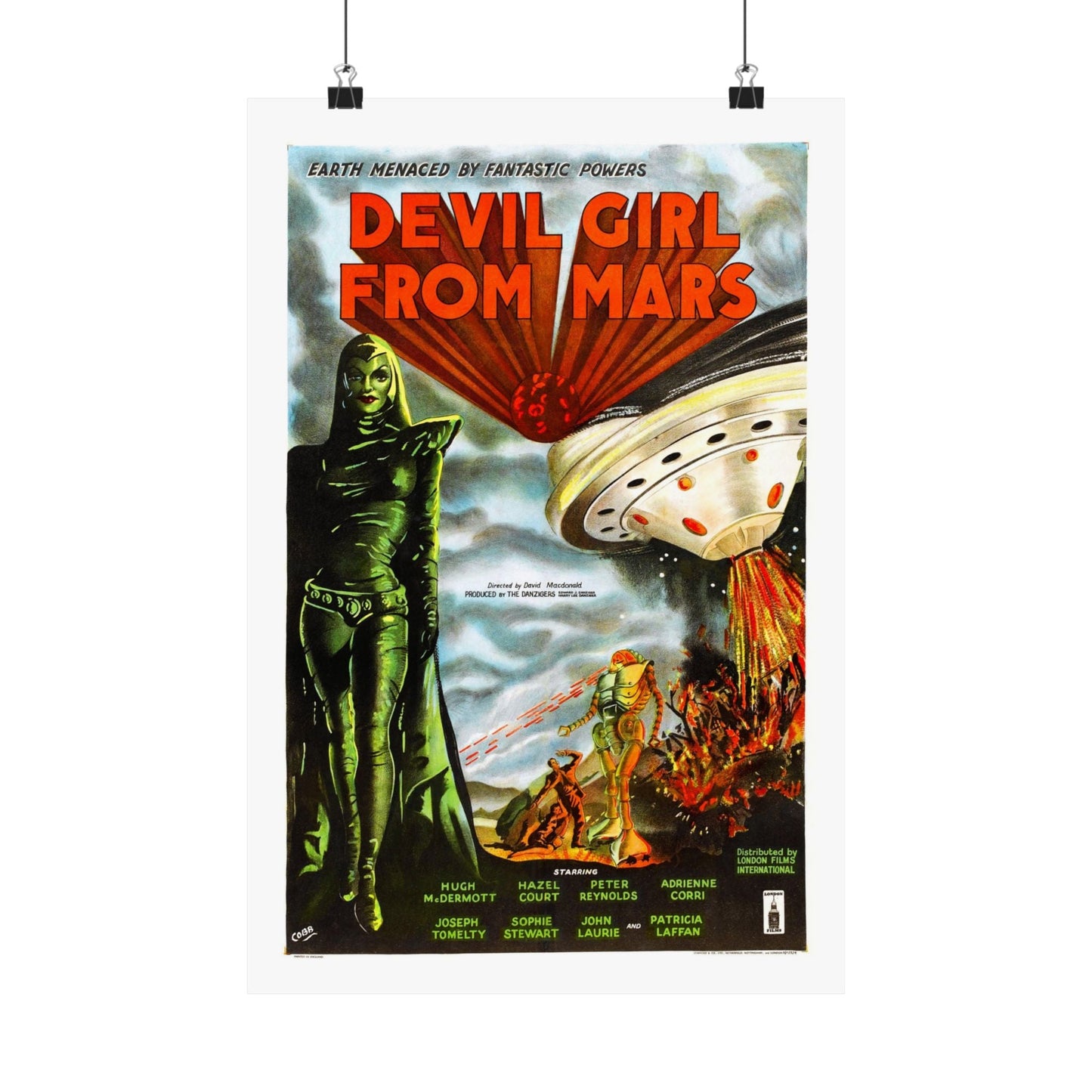 DEVIL GIRL FROM MARS (2) 1954 - Paper Movie Poster-12″ x 18″-The Sticker Space