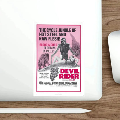 Devil Rider! 1970 Movie Poster STICKER Vinyl Die-Cut Decal - The Sticker Space