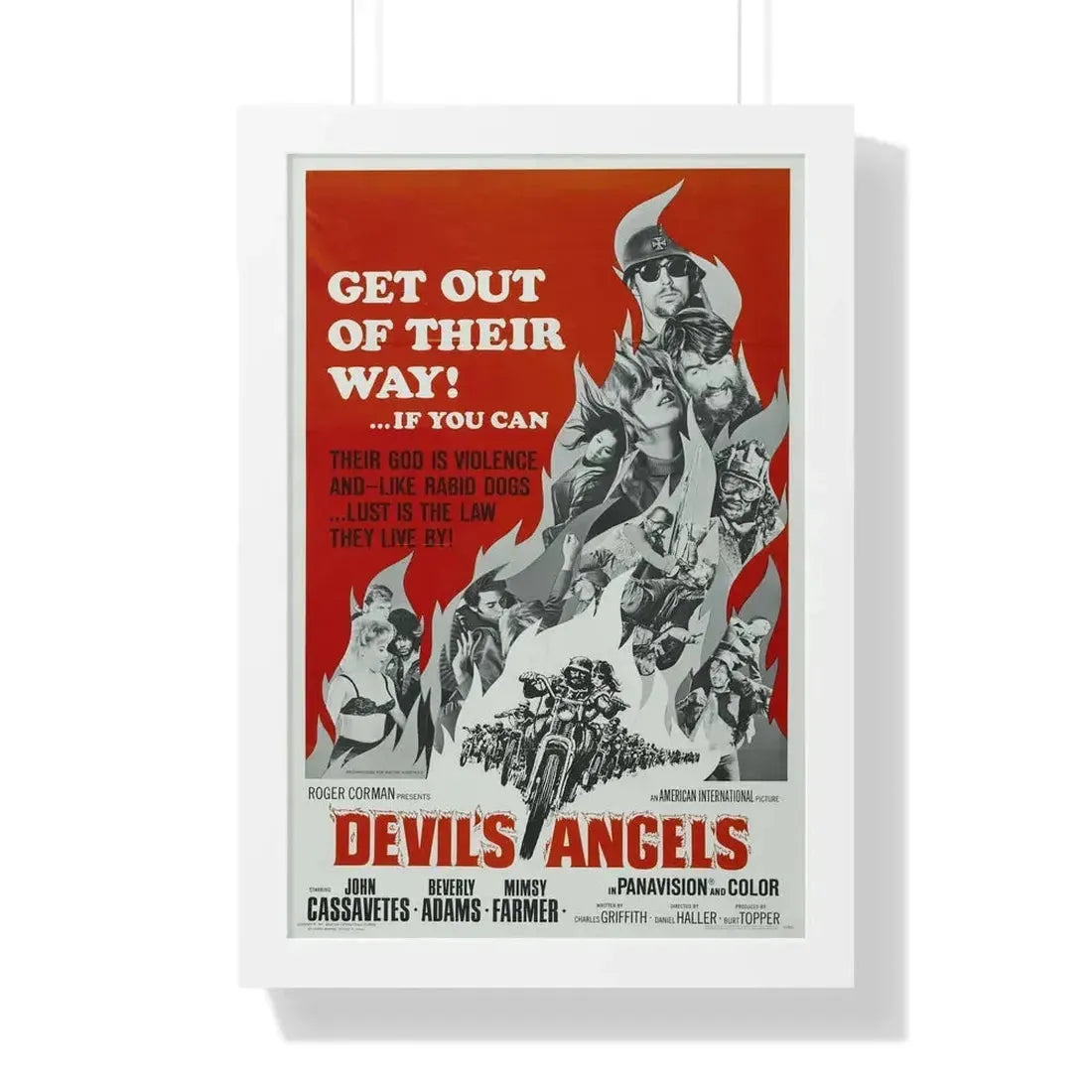 DEVIL'S ANGELS 1967 - Framed Movie Poster 16″ x 24″ White - The Sticker Space