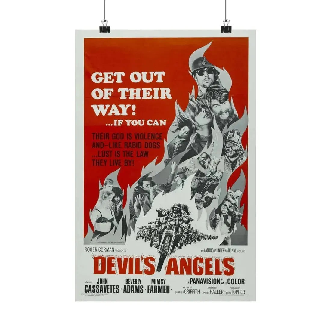 DEVIL'S ANGELS 1967 - Paper Movie Poster 12″ x 18″ Matte - The Sticker Space