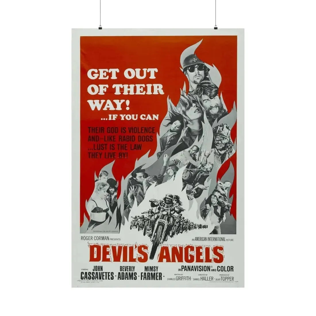 DEVIL'S ANGELS 1967 - Paper Movie Poster 36" x 54" Matte - The Sticker Space