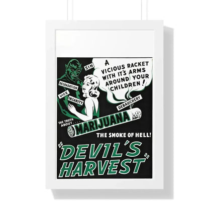 DEVIL'S HARVEST 1942 - Framed Movie Poster 16″ x 24″ White - The Sticker Space