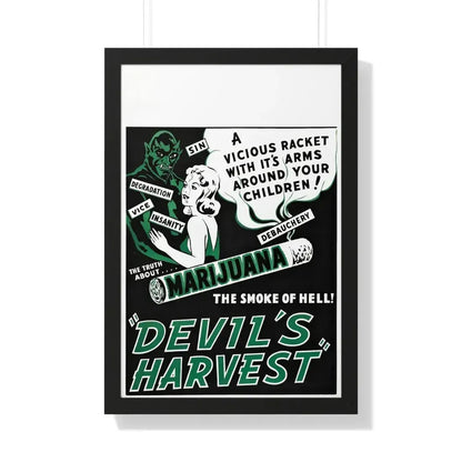 DEVIL'S HARVEST 1942 - Framed Movie Poster 20" x 30" Black - The Sticker Space