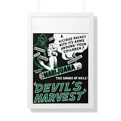 DEVIL'S HARVEST 1942 - Framed Movie Poster 20" x 30" White - The Sticker Space
