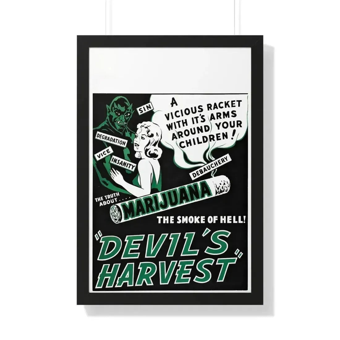 DEVIL'S HARVEST 1942 - Framed Movie Poster - The Sticker Space