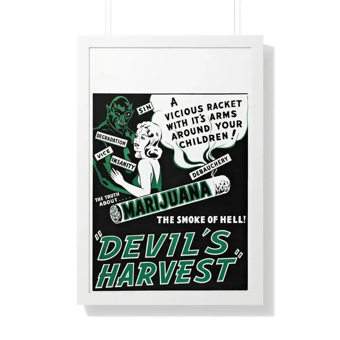 DEVIL'S HARVEST 1942 - Framed Movie Poster - The Sticker Space