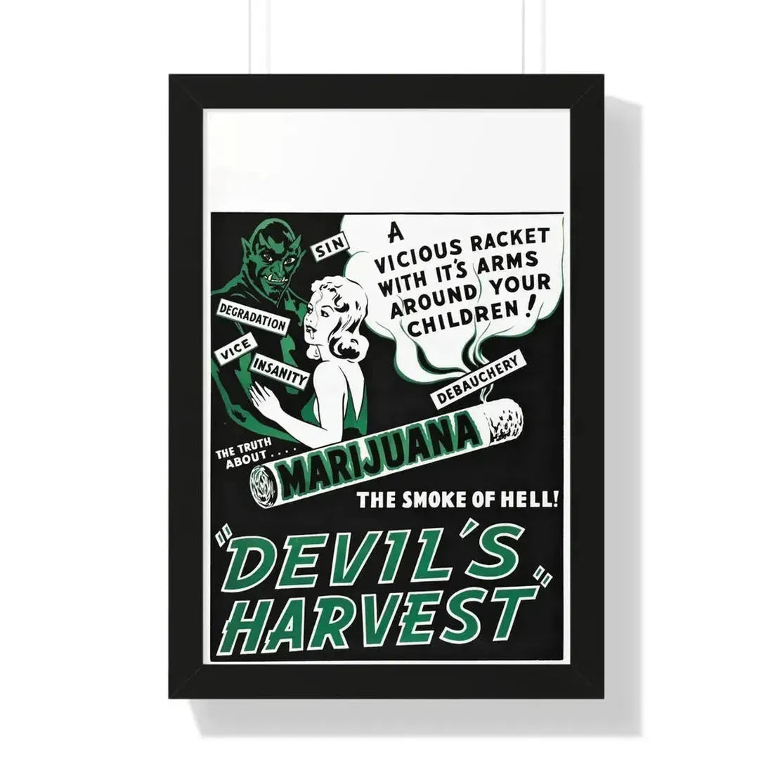 DEVIL'S HARVEST 1942 - Framed Movie Poster - The Sticker Space