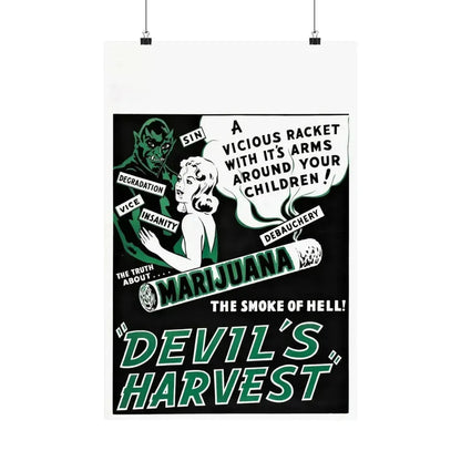 DEVIL'S HARVEST 1942 - Paper Movie Poster - The Sticker Space