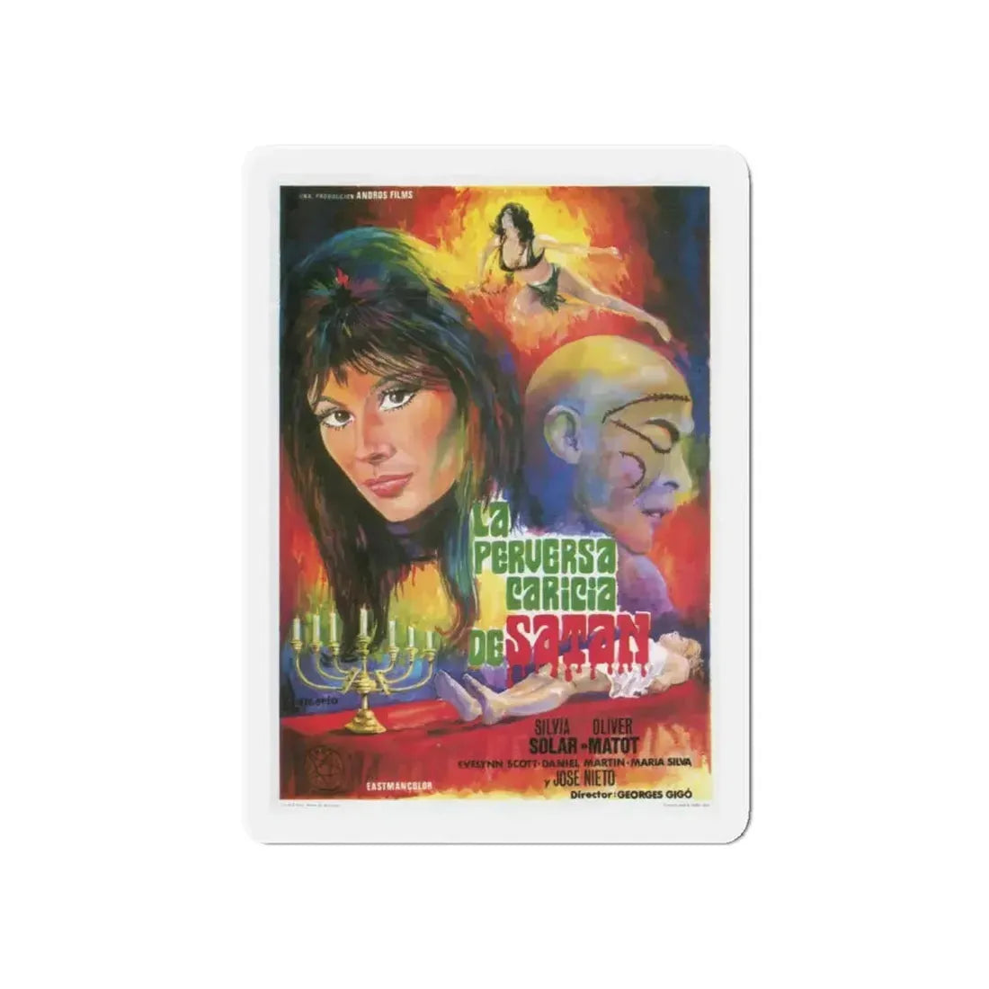 DEVIL'S KISS 1976 Movie Poster - Refrigerator Magnet 6 Inch - The Sticker Space