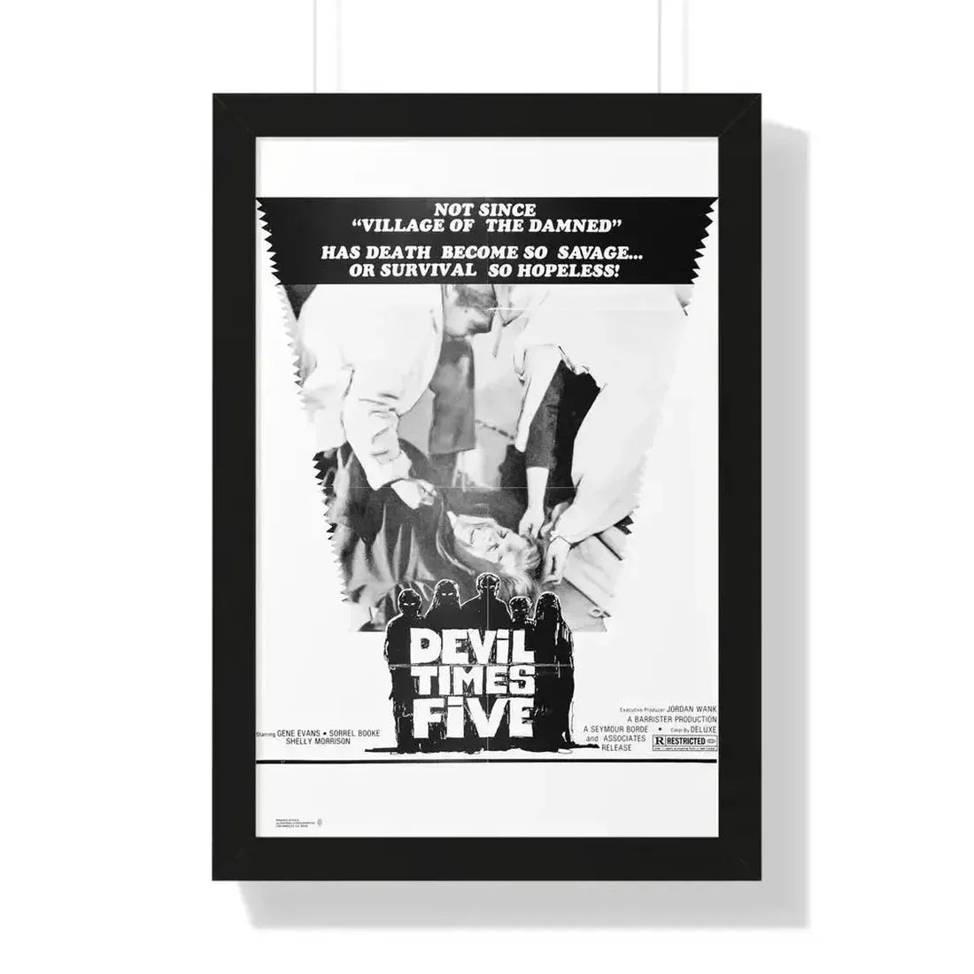 DEVIL TIMES FIVE 1974 - Framed Movie Poster 16″ x 24″ Black - The Sticker Space