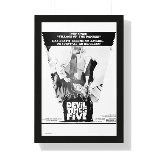 DEVIL TIMES FIVE 1974 - Framed Movie Poster 16″ x 24″ Black - The Sticker Space