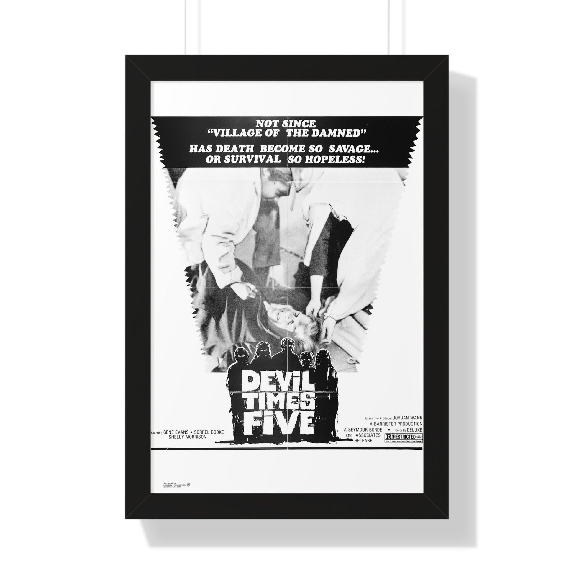 DEVIL TIMES FIVE 1974 - Framed Movie Poster-16″ x 24″-The Sticker Space