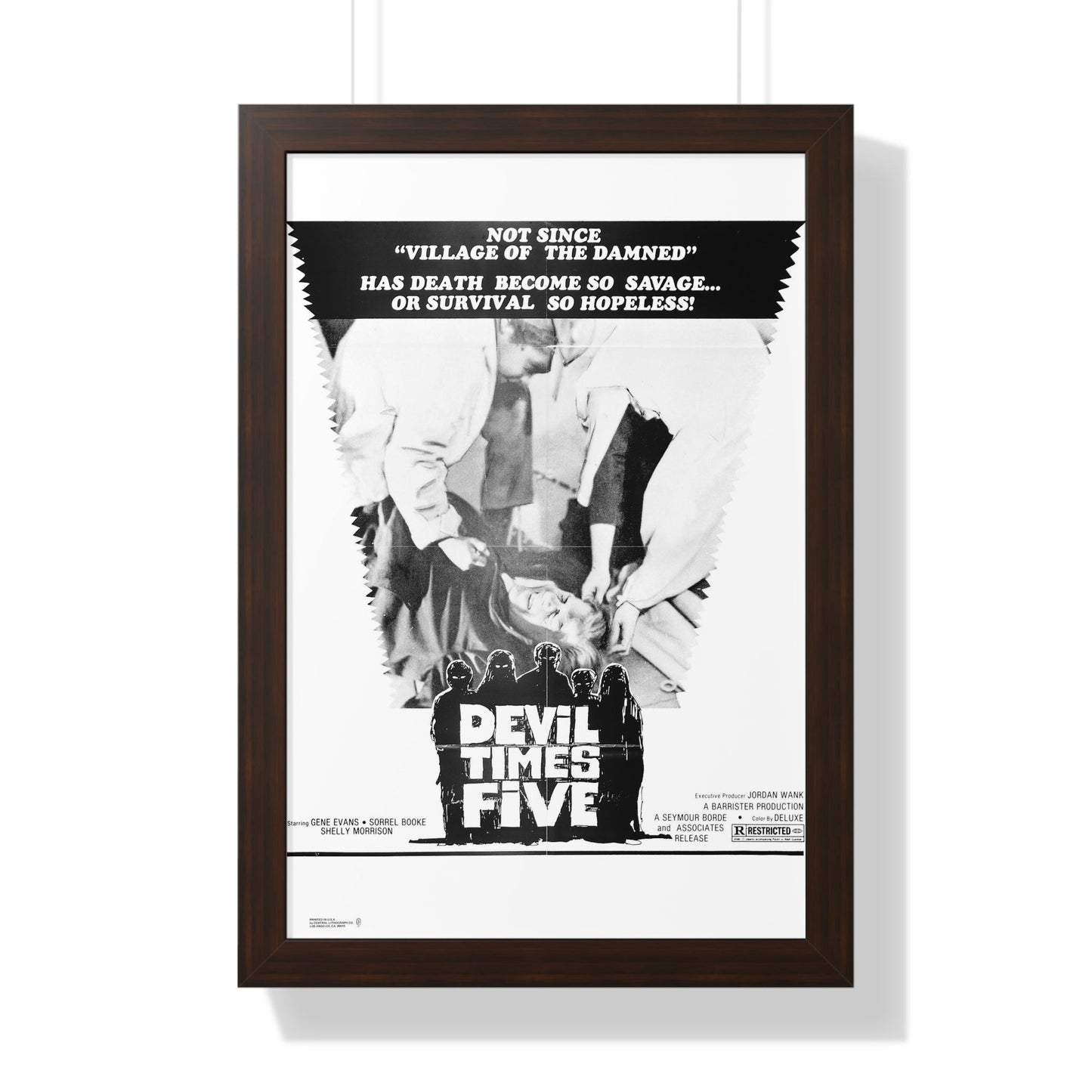 DEVIL TIMES FIVE 1974 - Framed Movie Poster-16″ x 24″-The Sticker Space