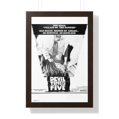 DEVIL TIMES FIVE 1974 - Framed Movie Poster 16″ x 24″ Walnut - The Sticker Space