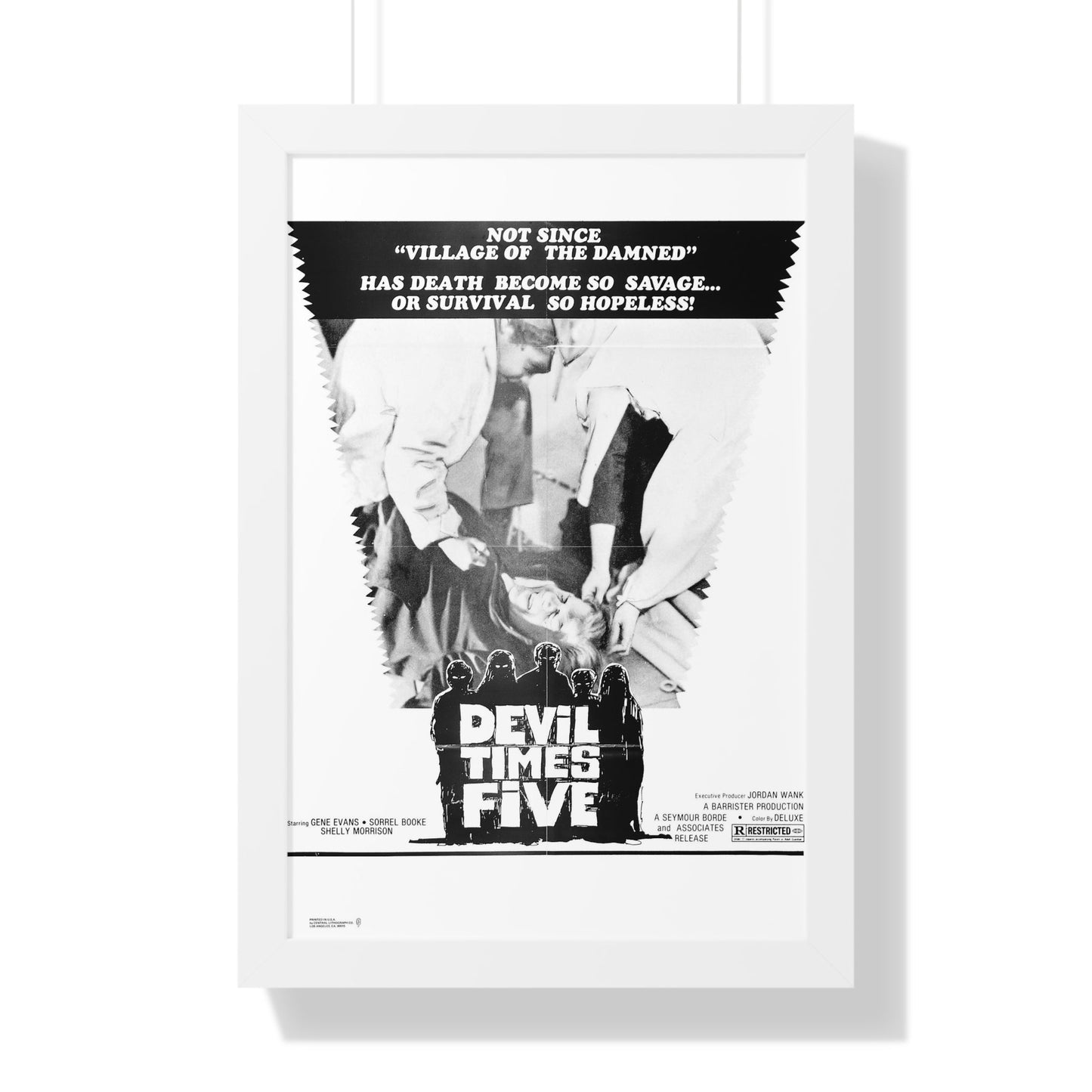 DEVIL TIMES FIVE 1974 - Framed Movie Poster-16″ x 24″-The Sticker Space