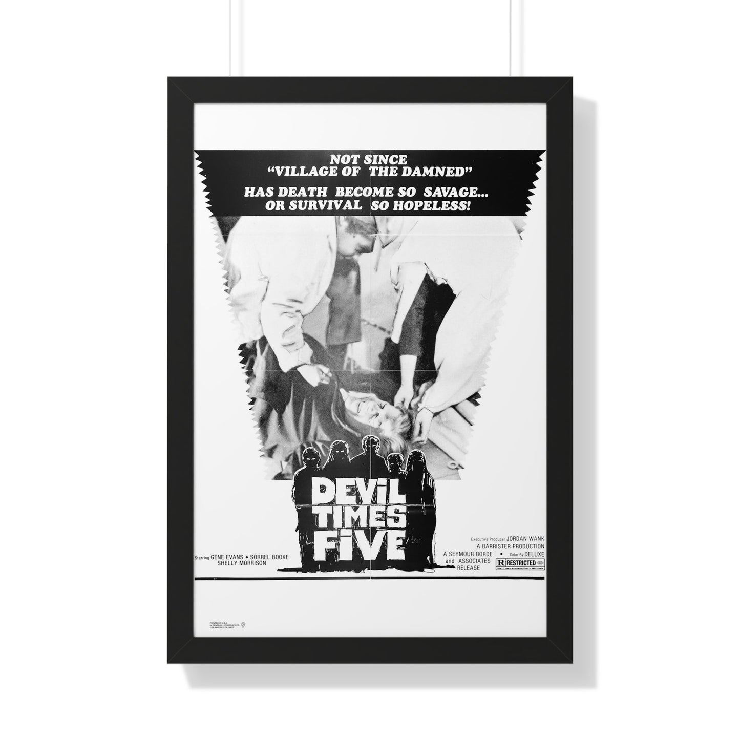 DEVIL TIMES FIVE 1974 - Framed Movie Poster-20" x 30"-The Sticker Space