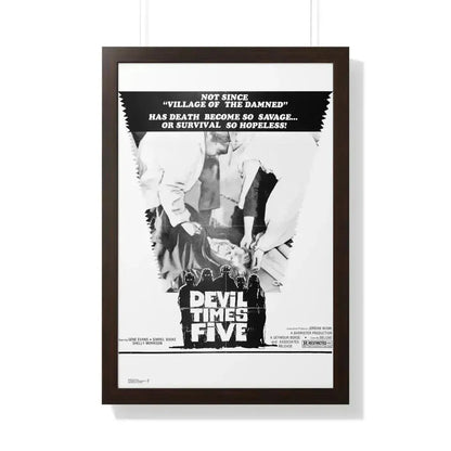 DEVIL TIMES FIVE 1974 - Framed Movie Poster 20" x 30" Walnut - The Sticker Space