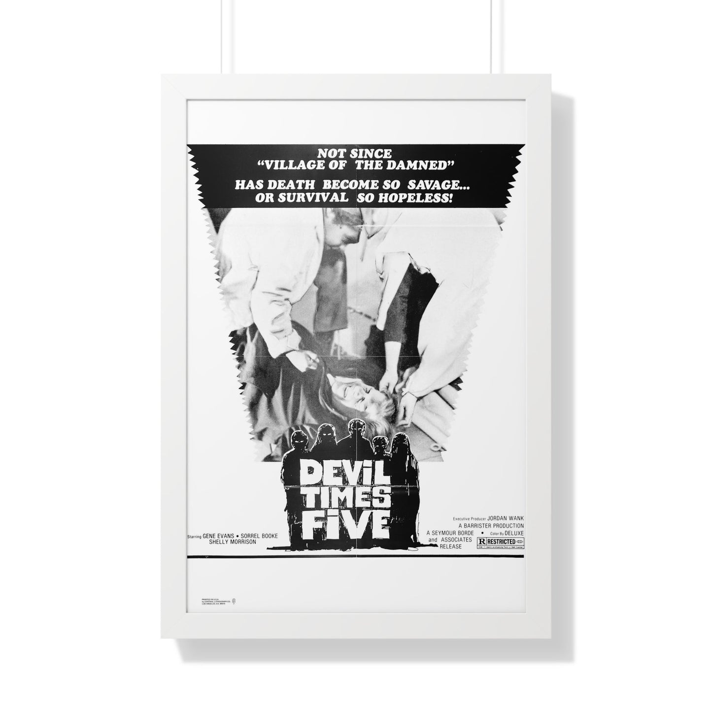 DEVIL TIMES FIVE 1974 - Framed Movie Poster-20" x 30"-The Sticker Space