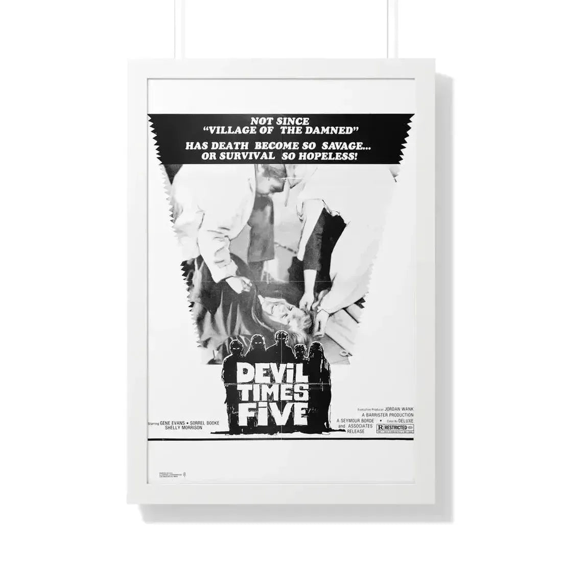 DEVIL TIMES FIVE 1974 - Framed Movie Poster 20" x 30" White - The Sticker Space