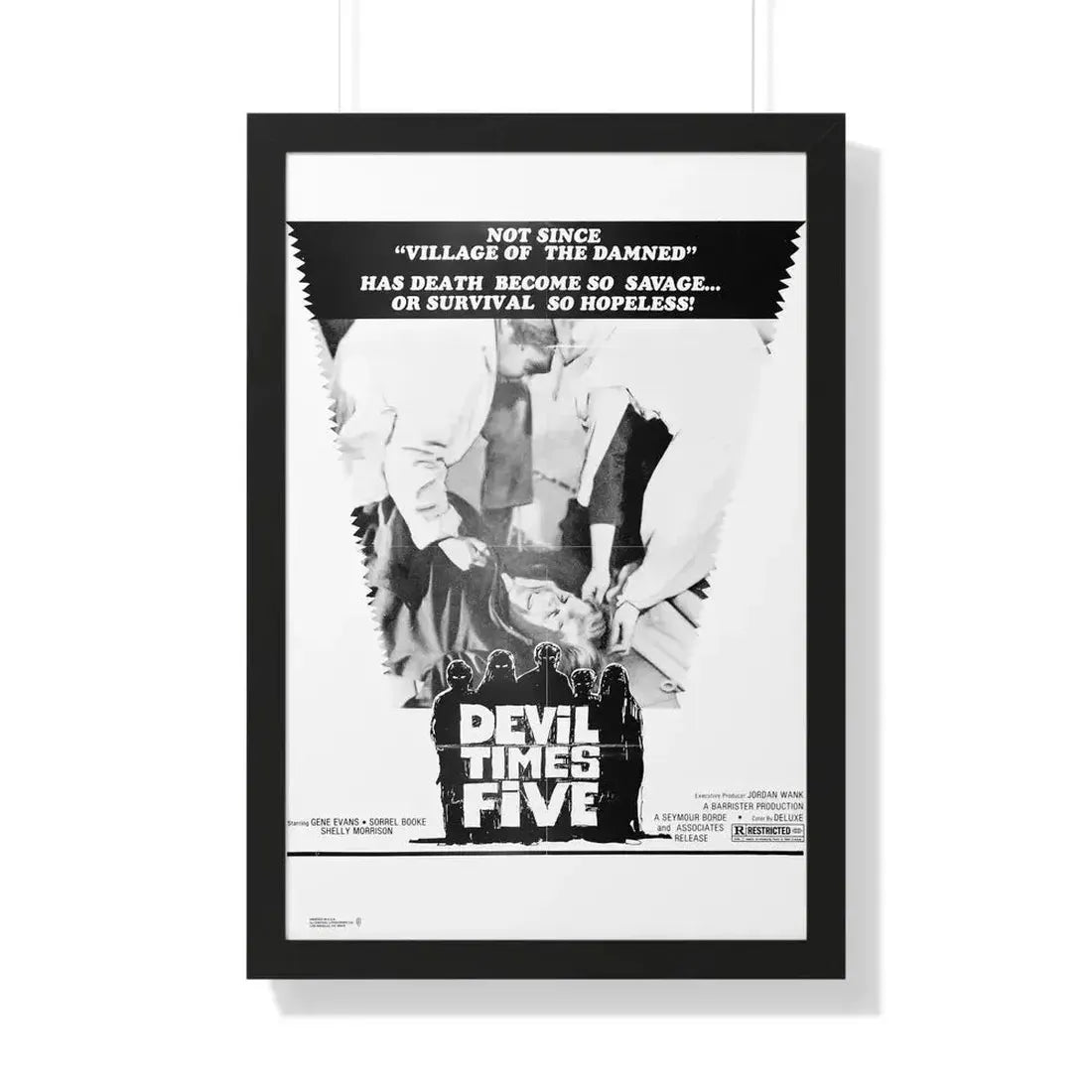 DEVIL TIMES FIVE 1974 - Framed Movie Poster - The Sticker Space