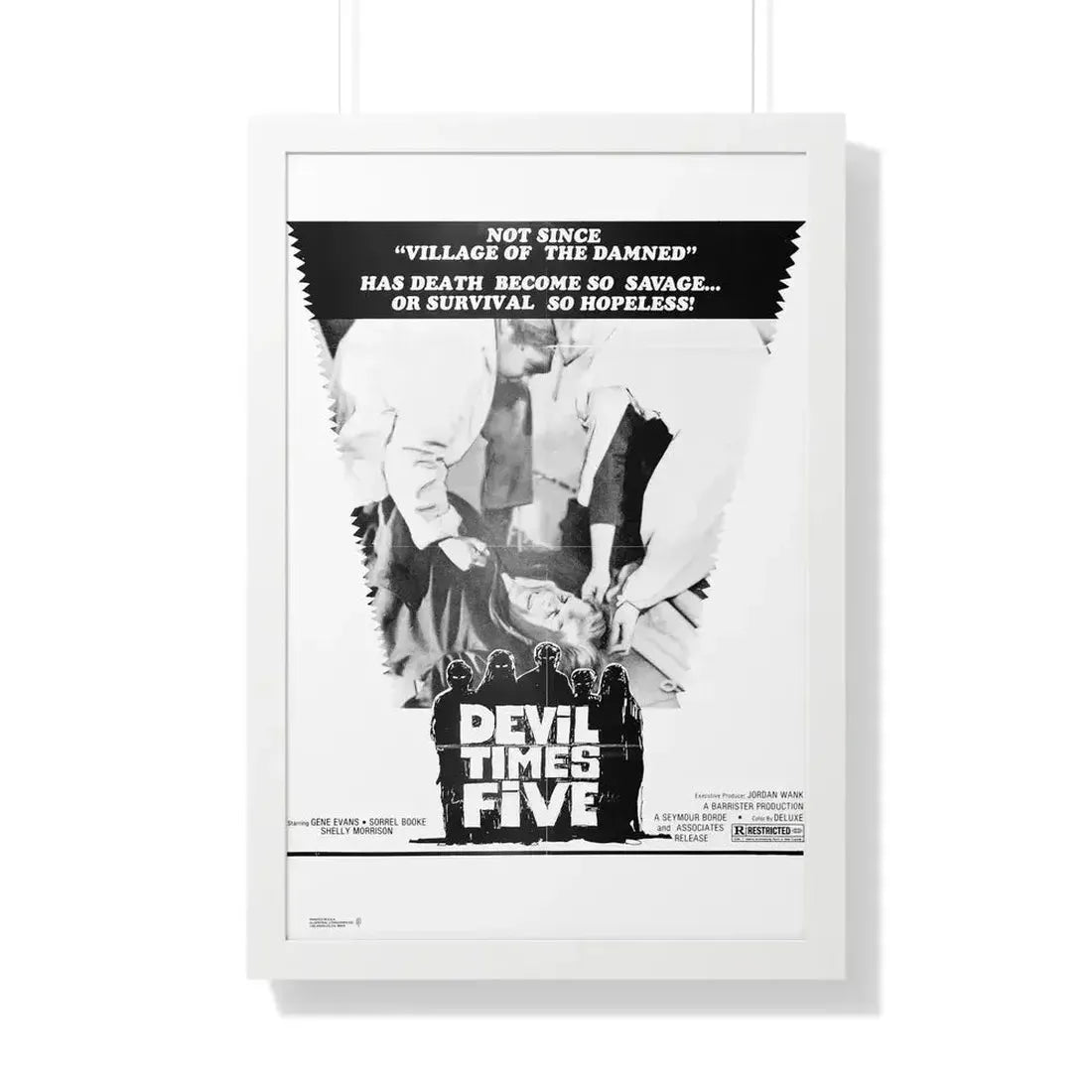 DEVIL TIMES FIVE 1974 - Framed Movie Poster - The Sticker Space