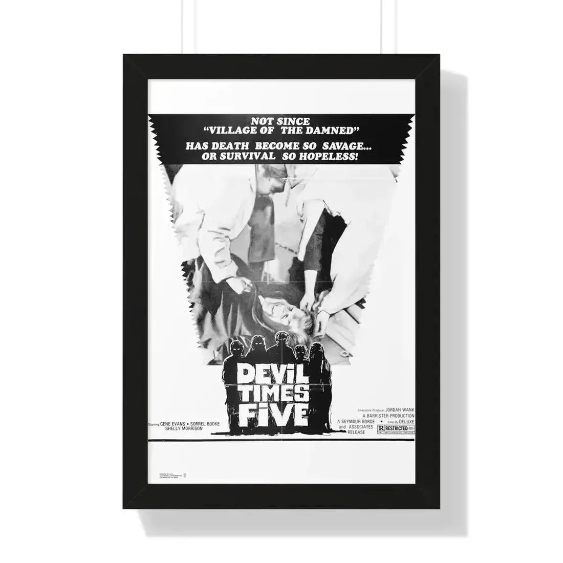 DEVIL TIMES FIVE 1974 - Framed Movie Poster - The Sticker Space