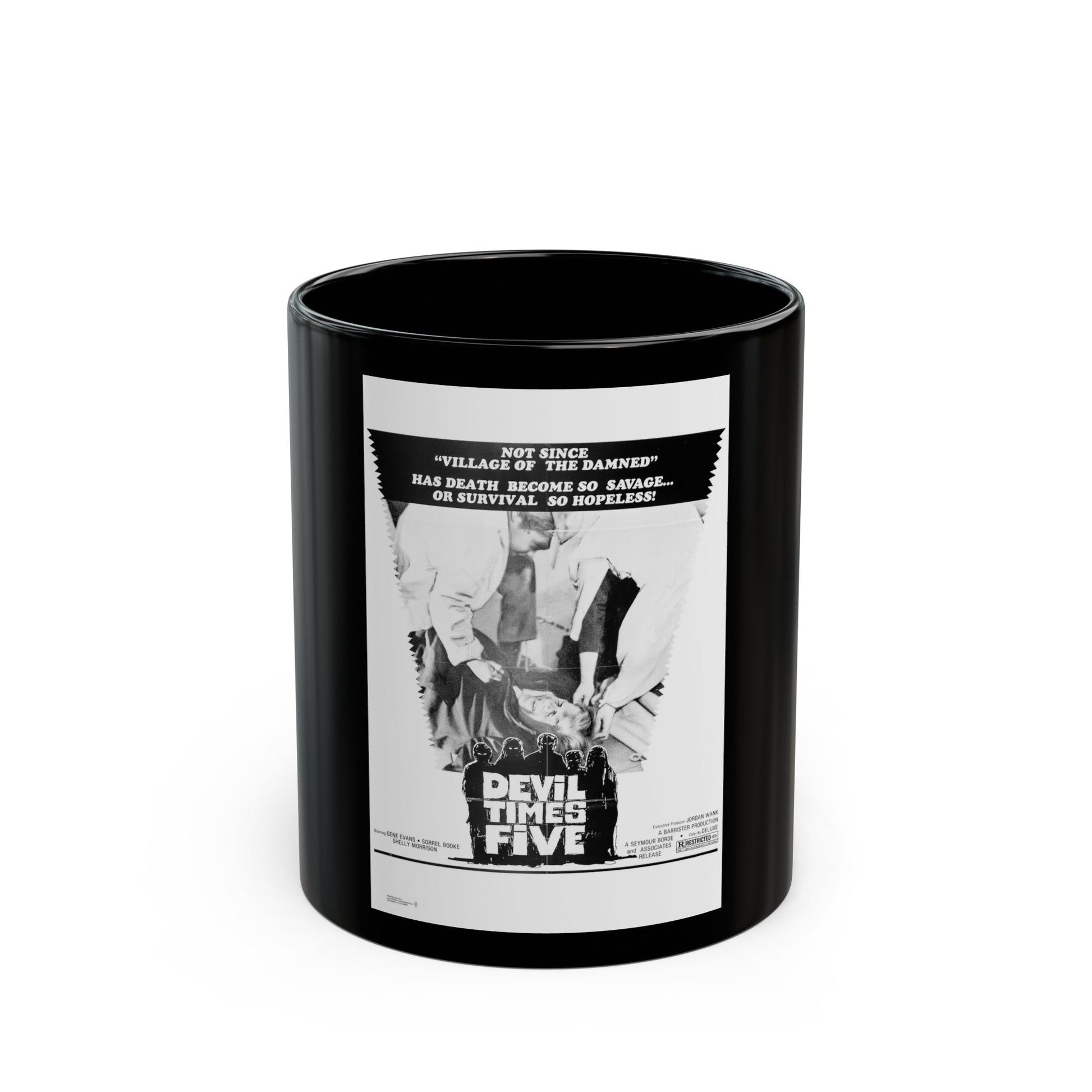 DEVIL TIMES FIVE 1974 Movie Poster - Black Coffee Mug-11oz-The Sticker Space