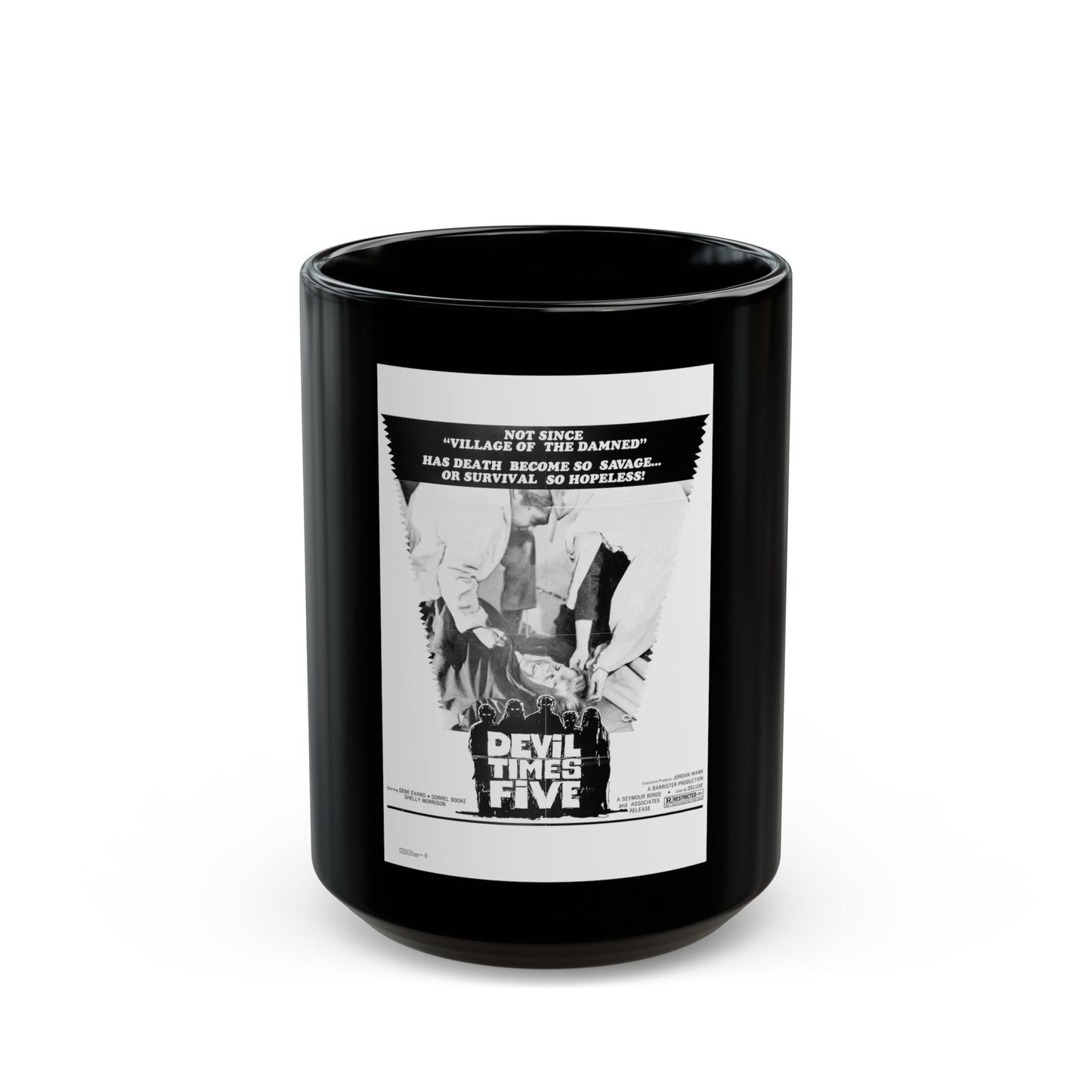 DEVIL TIMES FIVE 1974 Movie Poster - Black Coffee Mug-15oz-The Sticker Space