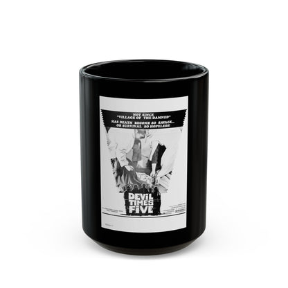 DEVIL TIMES FIVE 1974 Movie Poster - Black Coffee Mug-15oz-The Sticker Space