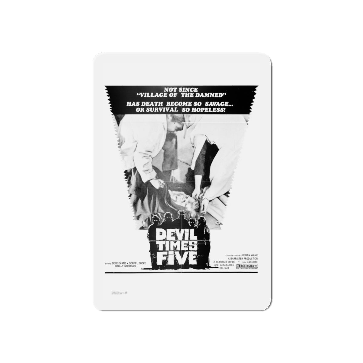 DEVIL TIMES FIVE 1974 Movie Poster - Die-Cut Magnet-5" x 5"-The Sticker Space