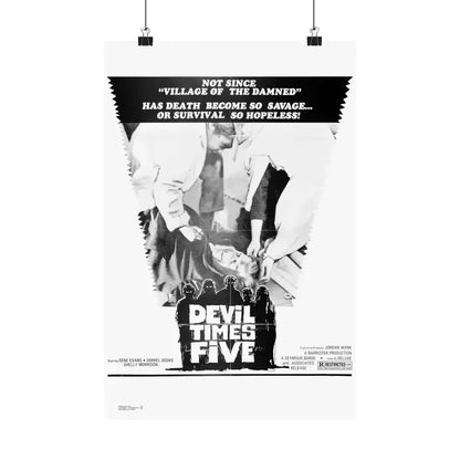 DEVIL TIMES FIVE 1974 - Paper Movie Poster 12″ x 18″ Matte - The Sticker Space
