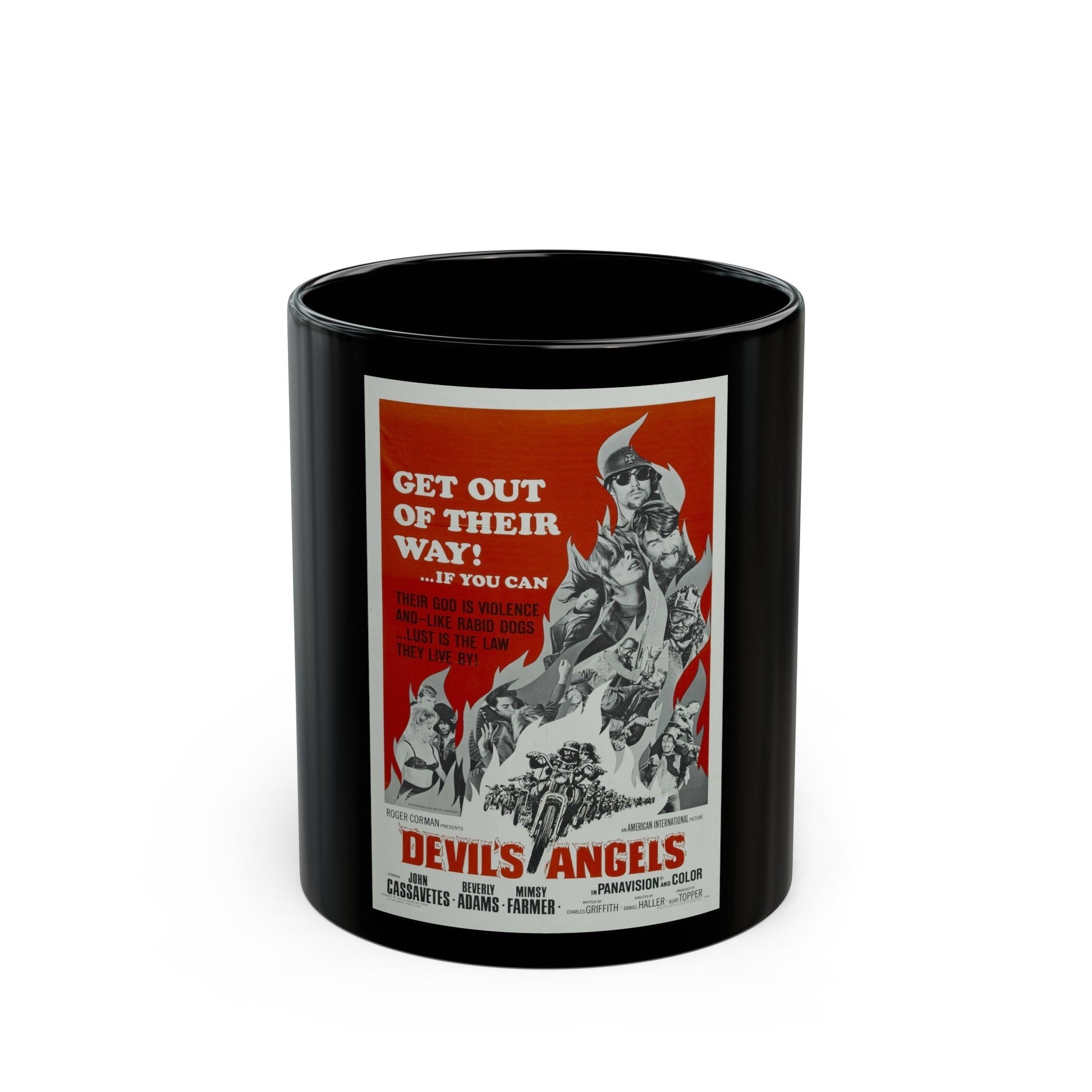 DEVIL'S ANGELS 1967 Movie Poster - Black Coffee Mug-11oz-The Sticker Space