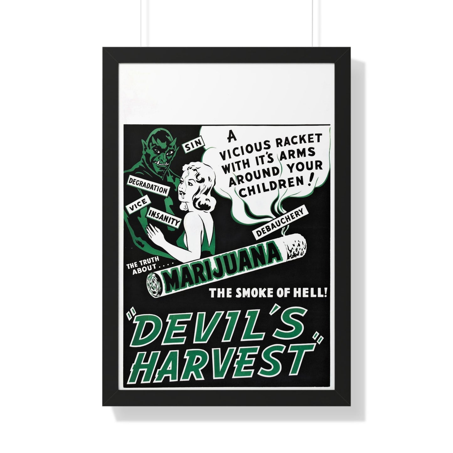 DEVIL'S HARVEST 1942 - Framed Movie Poster-20" x 30"-The Sticker Space