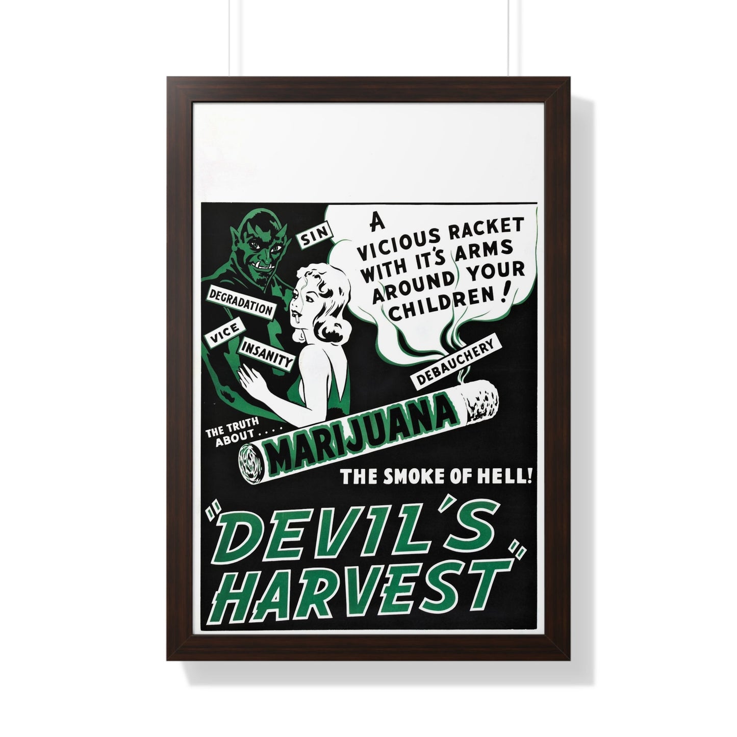 DEVIL'S HARVEST 1942 - Framed Movie Poster-20" x 30"-The Sticker Space